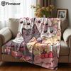 Kawaii Cats Cartoon Anime Print Flannel Blanket Soft Warm Throw for Kids Bedroom Sofa Bed Christmas Office Car