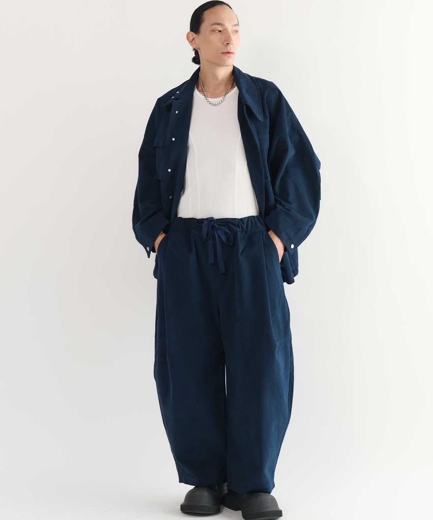 SMITHARMOR Hanka Oversized Wide Elastic Waist Pants_Navy