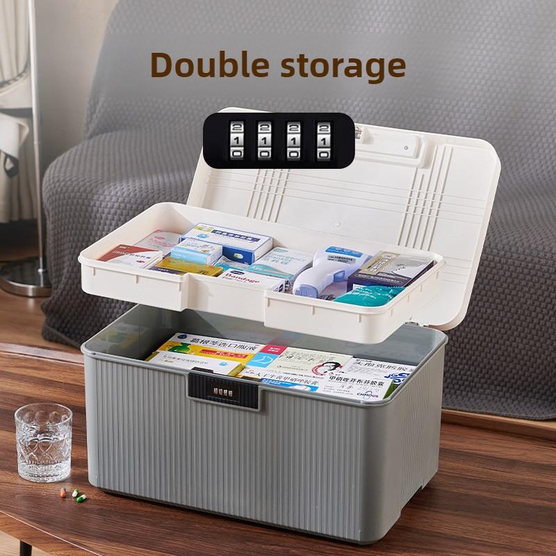 Creative Locked Storage Box Household Valuables Storage Bins Bedroom Password Organize Box Modern Home Organization Accessories