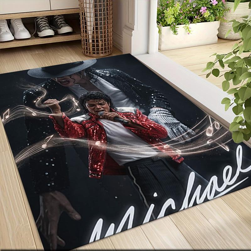 Michael Jackson Iconic Performance Carpet Rug Soft Washable Antislip Home Living Room Sofa Mats Personalized Christmas Rug