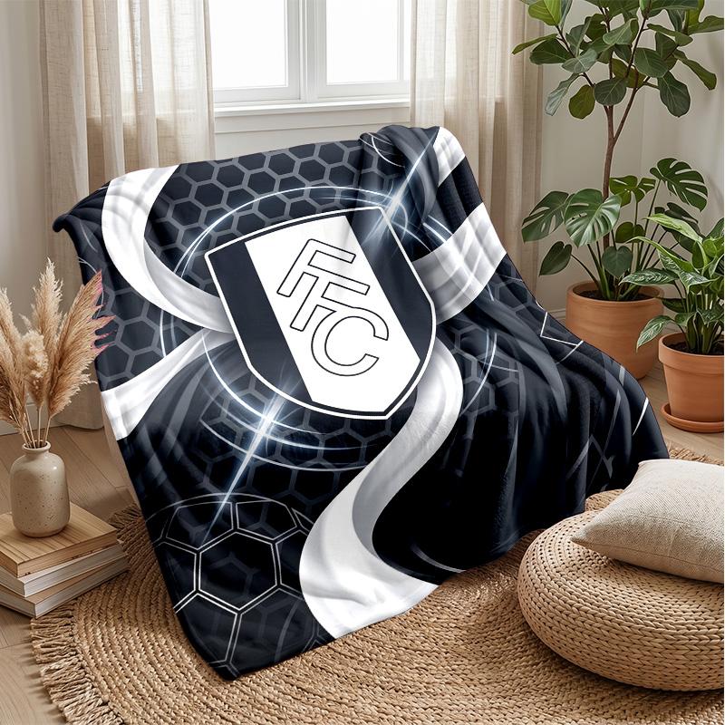 Coperta in Flanella con Stampa Calcio Fulham, Coperta Morbida Calda Leggera per Divano Letto Campeggio