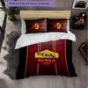 Biancheria da Letto a Tema AS Roma Set 3 Pezzi Copripiumino Biancheria da Letto Decorativa per Stanza Adolescenti Decorazione Casa