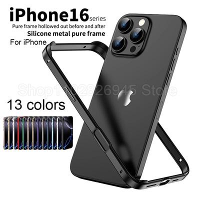 Custodia Ibrida in Silicone e Metallo di Alluminio per iPhone 17 16 15 14 13 12 11 Pro Max Bumper Migliore per il Calore