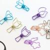 100pcs   Clips Cute Flower Shape Metal Hollowed   Tail Clips Paper Clamps for   Document Ticket