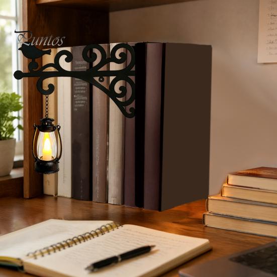 Bücherregal-Dekoration für Schlafzimmer Bibliothek Laterne Mini-Lampe, Vintage Hängeleuchte mit warmem Schein, Platzsparender Buchstützen-Lampe Dekoratives Heim-Arbeitszimmer