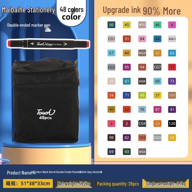Doppelspitz-Marker-Set: 168 Farben + 80 Farben Kinder-Zeichenstifte + 24 Farben Ölbasierte Marker