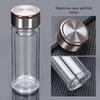 Wanda Hochborosilikat Doppelwandige Glas Teetasse mit Schraubverschluss und individuellem Logo