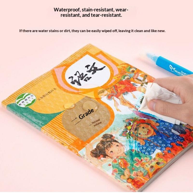 10/30 Sheets Waterproof Transparent Book Protective Cover Self Adhesive Book Cover Wrapper School Student Textbook Skin Sleeve