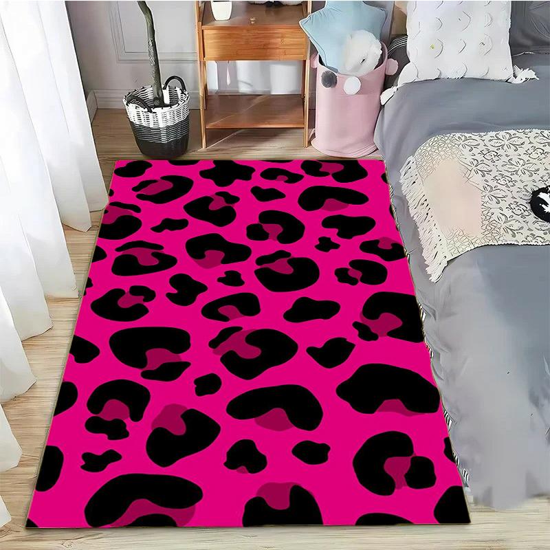 Leopard Print Printed Texture Fur Carpet For Living Room Panther Wild Tiger Lion Area Large Rug Non Slip Bathmat Home Decor Mat