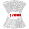 Black Zip Ties Heavy Duty 1000 Pack Long Cable Ties Self-Locking UV Resistant for Indoor and Outdoor Use
