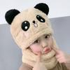 Panda Children Beanie Caps Cartoon Kids Plush Hat Fashion Warm Bonnet Scarf  for Girls Boys