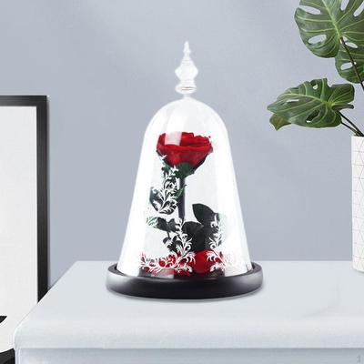 Růžový květ dárek věčný valentýnský stolní dekorace konzervovaný pro ženy