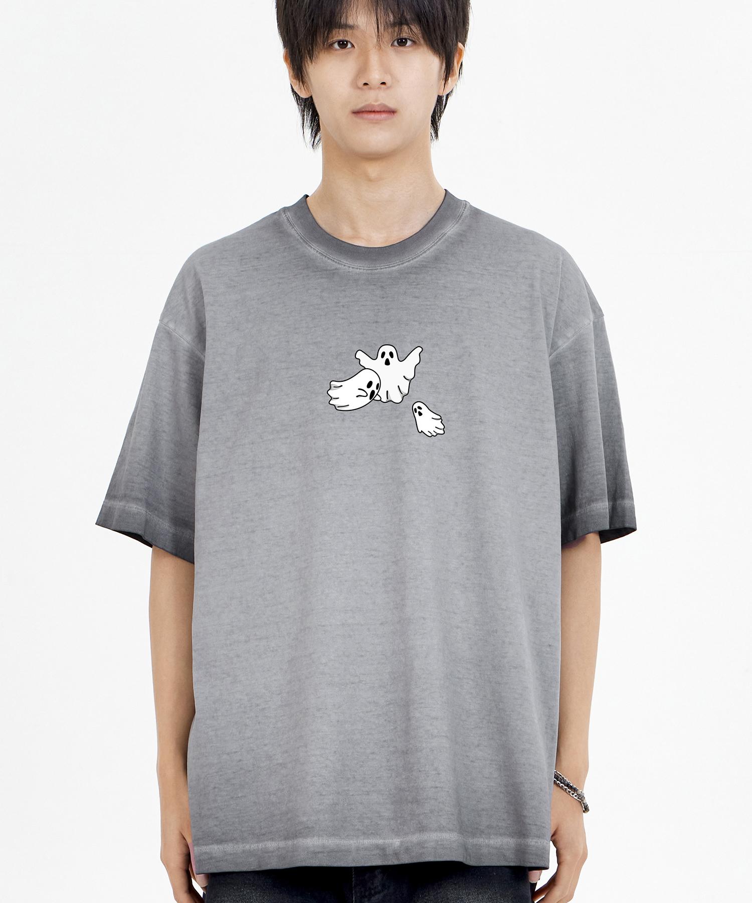 Biel Monster Ghost Pigment Short Sleeve Tee Gray M