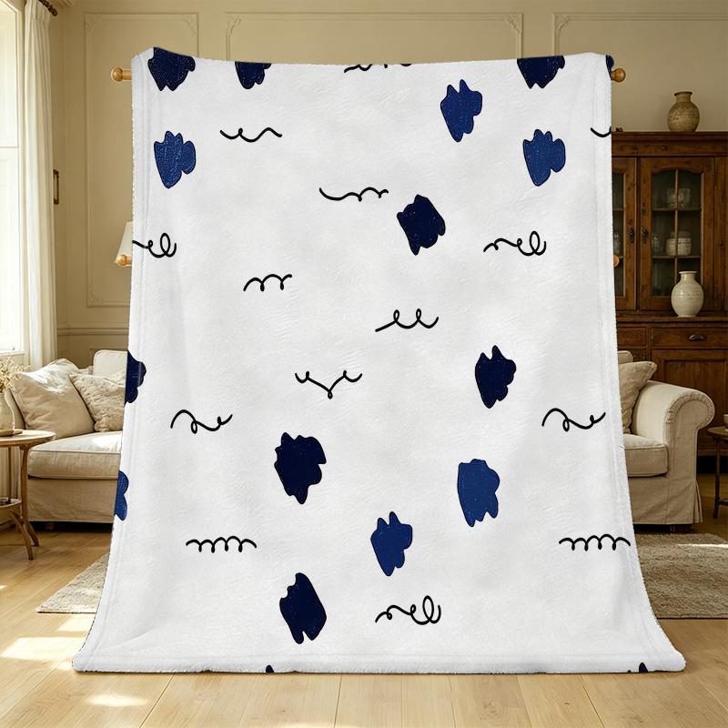 Soft Flannel Blanket, Simple Solid Color, Warm Skin-Friendly Cozy Throw for Home Relax, Halloween & Christmas Use