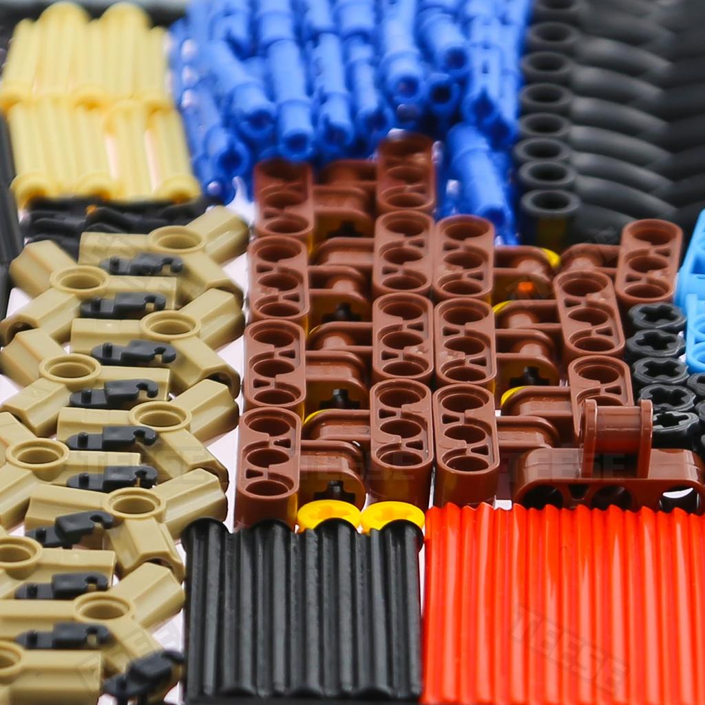 TEESE 884pcs Technic Axle Pin Chain Link Connector Brick Set, Compatible with Lego Technic Parts, for MOC Technic Projects Bulk Blocks (Random Color)