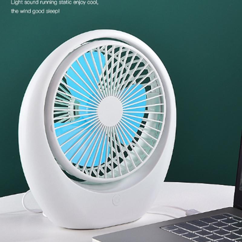USB Fan Quiet Operation 3Speeds Quiet Operation USB Rechargeable for Home and Office Powerful Cooling