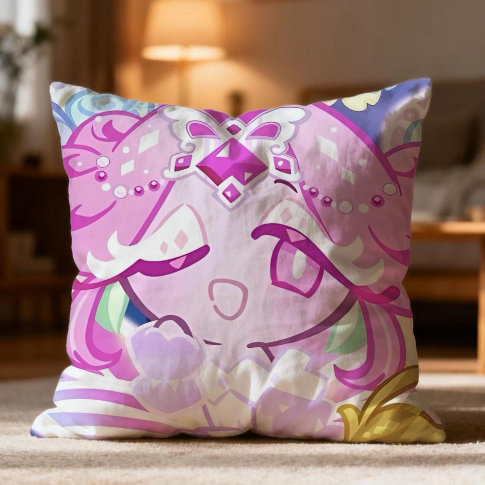 Popular C-Ccookie Run Kingdom Cushion Cover Soft Washable Pillow Case Multi-Scene For Couch Bed Travel Office Use