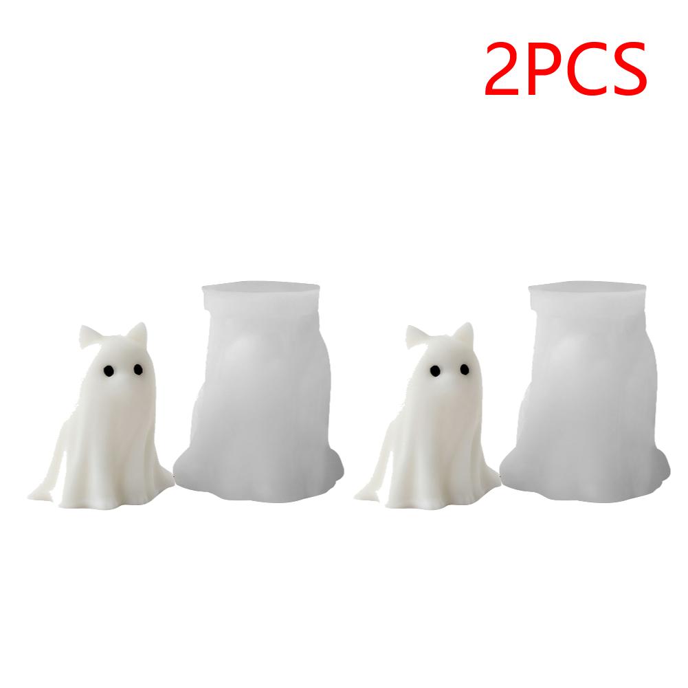 Cat Dog Ghost Silicone Mould Handmade Figurine Silicone Mold Candle Mold for Baking Candle Crafting