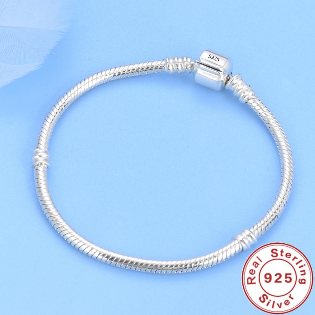 High Quality Bracelet 925 Sterling Silver Classic Bucket Buckle Bracelet Fit Original Charm Beads DIY Women's Jewelry Gifts