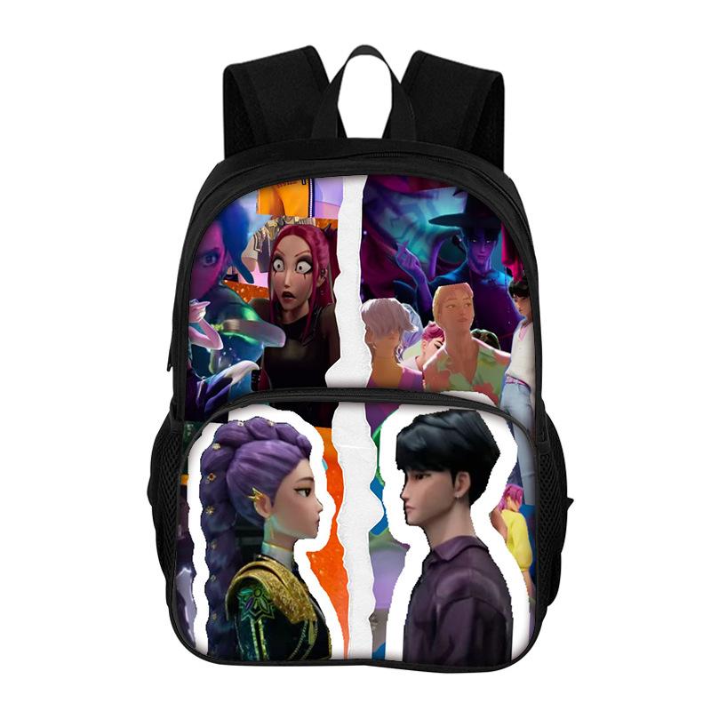 Kpop Witch Hunting Team Trendy Children's Shoulders HD Printed Large Capacity Lightweight Back Protection Student Backpack CLE