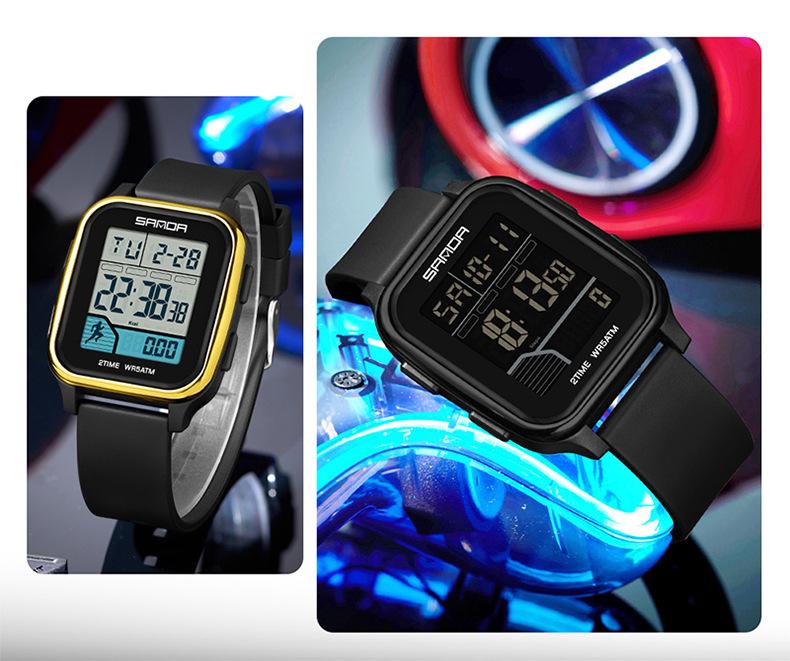 SANDA Trend Multifunctional Sports Watch for Students - Calorie Counter & Dual Alarms