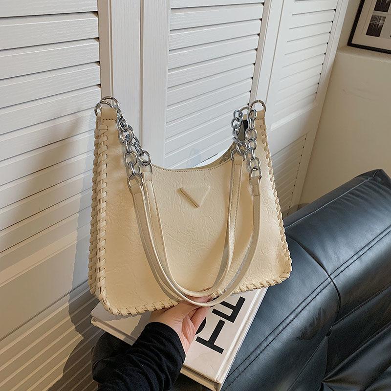 

Premium popular niche large-capacity bag retro popular new underarm versatile chain shoulder bucket bag покинуть белый