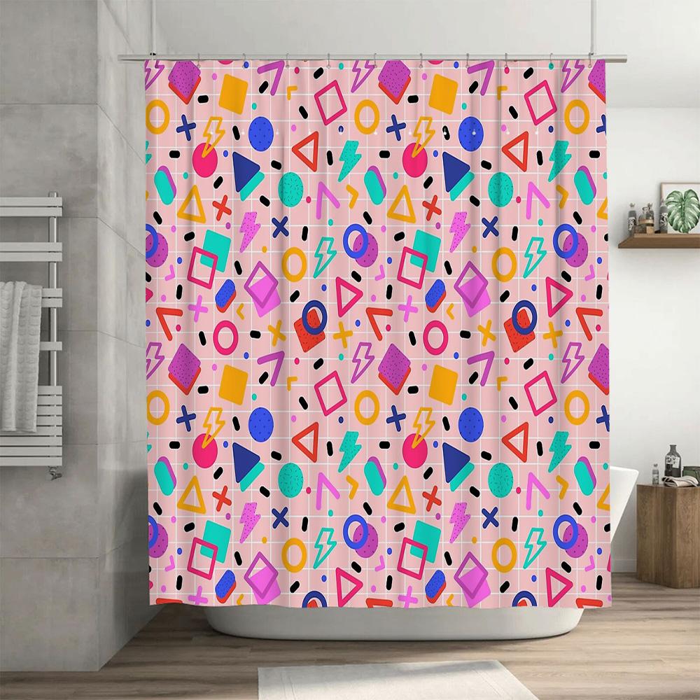 Boho Shower Curtain Tropical Leaf Pattern Bathroom Decor Waterproof Fabric Liner Modern Farmhouse Coastal Beach Themed