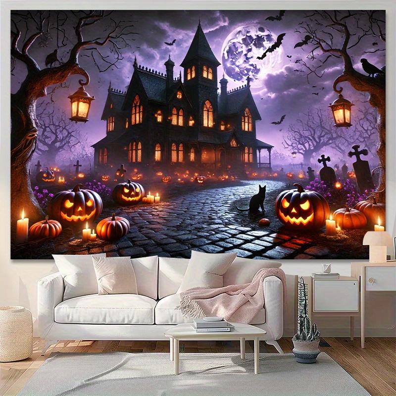 2D planar, Halloween-themed polyester fiber wall decoration - suitable for living room and bedroomzyc