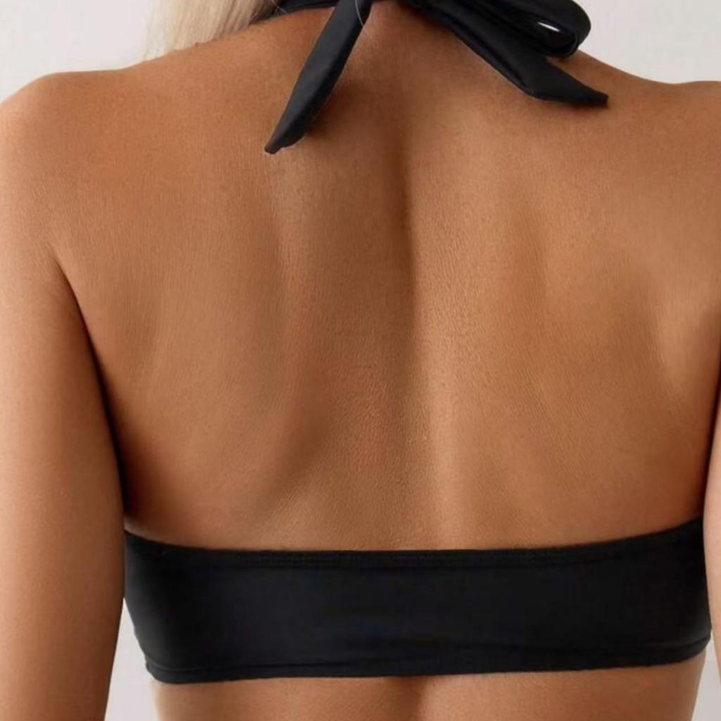 1011 New Fashion Sexy Mesh Splicing Gathering Back Strap Design Split Swimsuit Women