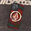 V-Volcom LOGO Mode Für IPhone 16 15 14 13 12 11 Pro Max Plus Leder Handyhülle