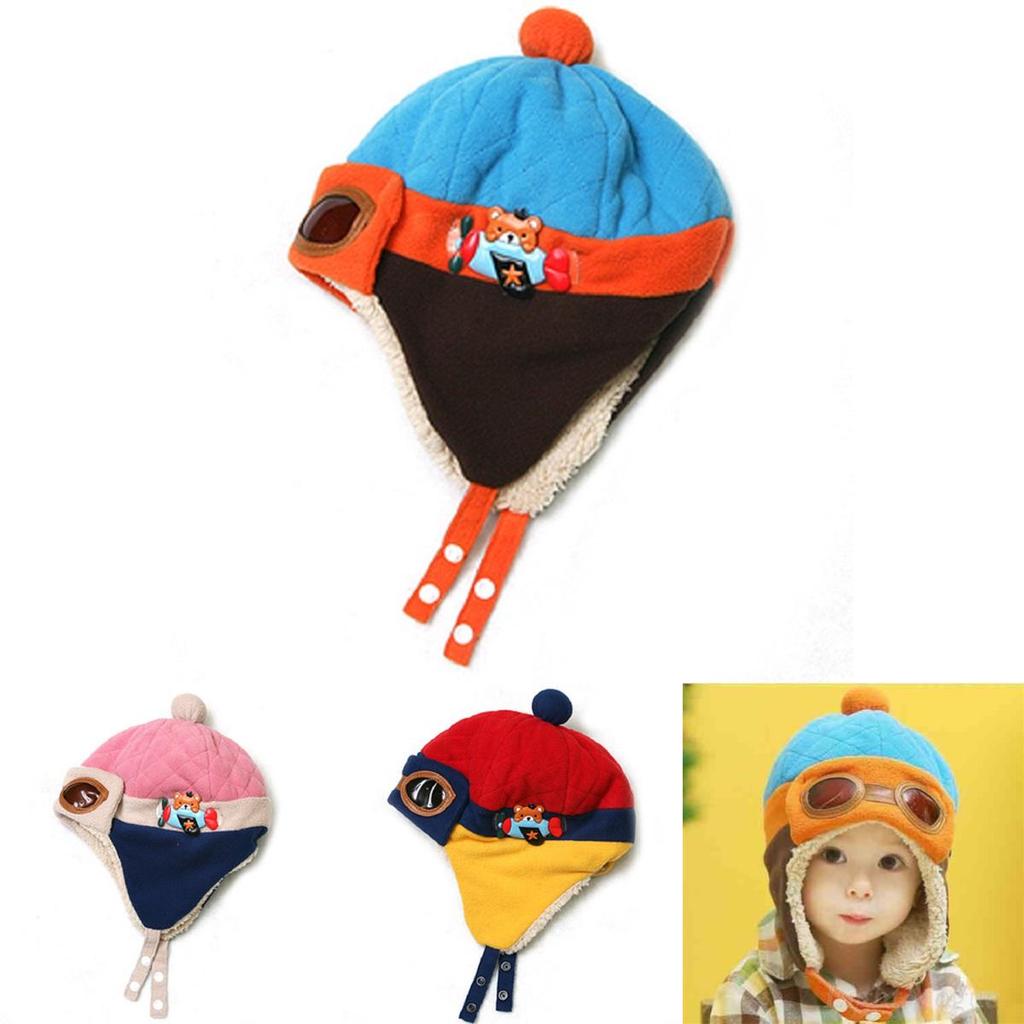 Fashionable Childrens Aviator Hat Earflap Design Winter Warmth Protection