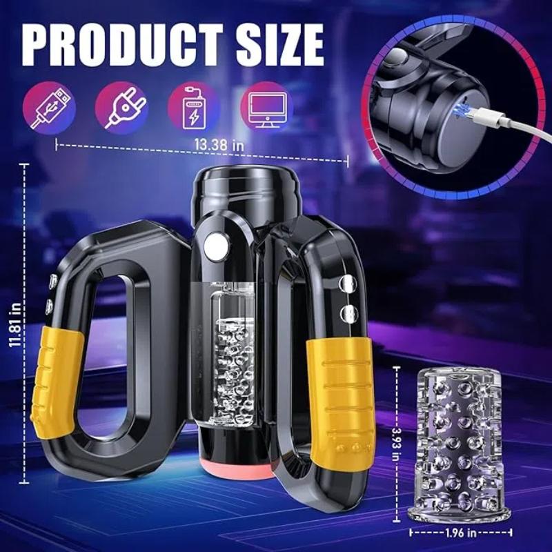 Podwójny uchwyt do samolotu, męski, w pełni automatyczny, teleskopowy, obrotowy, elektryczny, ssący, masturbator, produkt dla dorosłych, nowy model, 18+