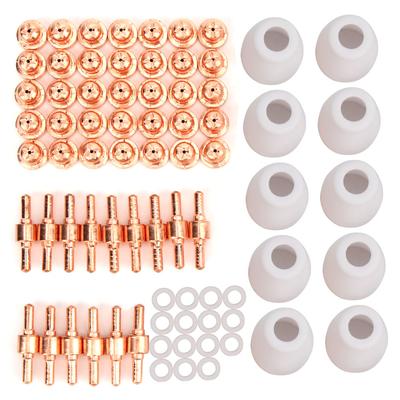75 Pezzi Elettrodo Punta a Tazza Scudo Anello a Spirale per Torcia da Taglio Plasma PT31 LG 40 CUT40