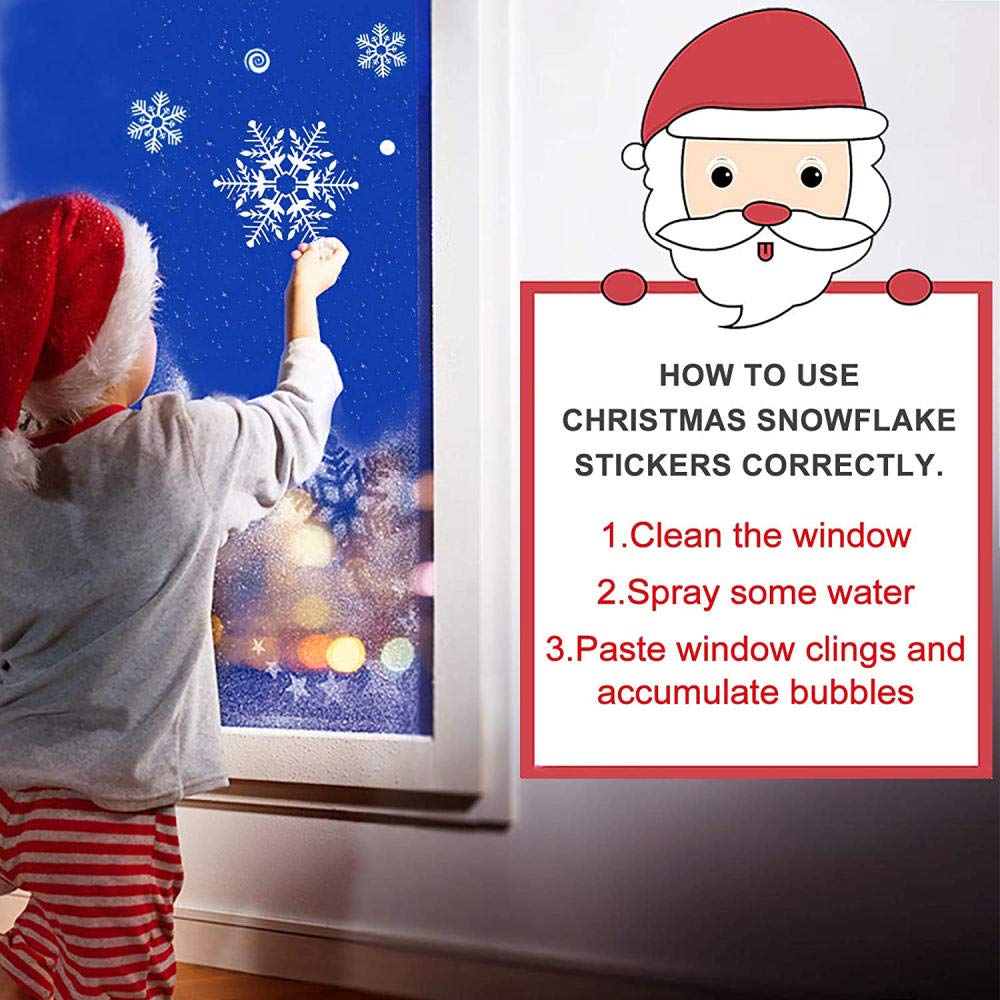 New Christmas Mirror PVC Window Stickers Santa Claus Elk Embellishment Snowflake Wall Decals New Year Glass Paste 2026
