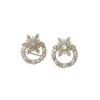 Exquisite Snowflake Zircon Pearl Earrings: Unique Versatile Studs for Women