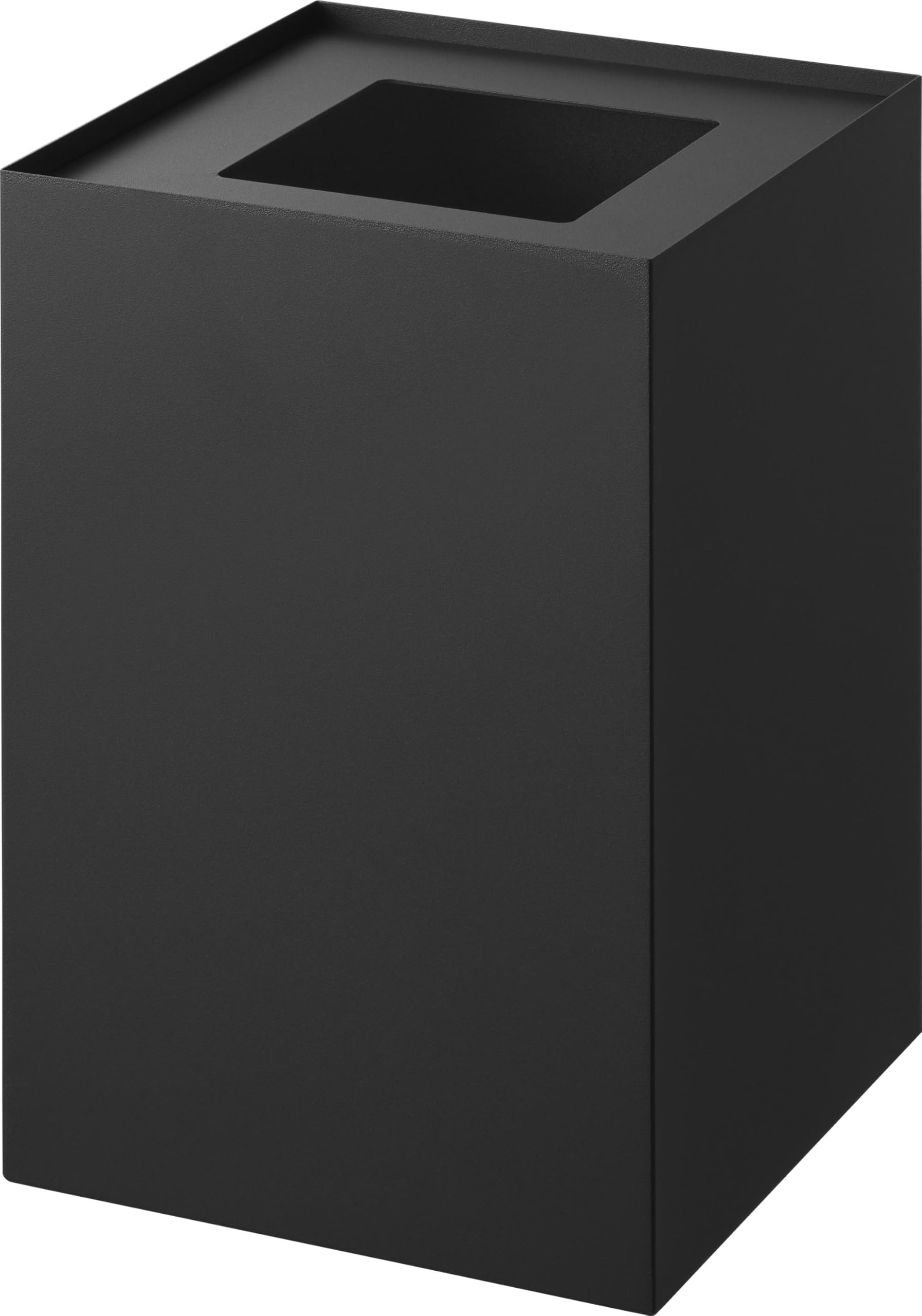Yamazaki Trash Can with Tower 10597 Lid, Rectangular, 14L, Black, W22×D22×H33.2cm, Series,