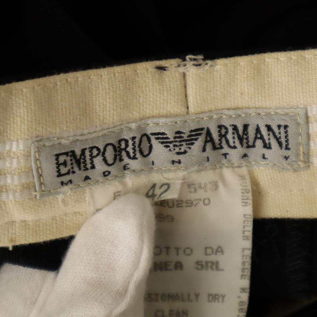 Emporio Armani 90s Italian Wool Old Pants Suit Setup 38/42 Black Women Used
