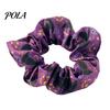 Fluffy Hair Scrunchies Halloween Ties, High Elasticity Scrunchies, Soft Stretchy Bands with Ghost Witch Hat Tie Bat Spider Web Design, Pleated