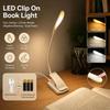 3A LED Portable Eye Protection Desk Lamp with Clip for Study, Reading, and Bedroom Night Light
