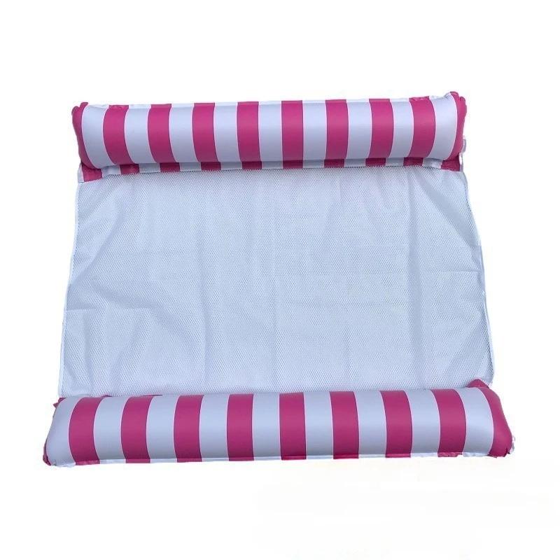 1× PVC Double Float Water Hammock Recliner Comfortable Foldable Inflat Air Mattress Summer Swimming Pool Mats Sleeping Bed Chair