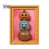 Metal Cabinet Ornaments Halloween Pumpkin Frame Refrigerator Magnet, Vintage Ghost Fridge Waterproof Magnets Whiteboard Decorative Magnet for Holiday