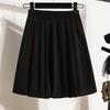 DIMANAF 2026 Summer New Plus Size Women Waist Elastic Shorts Skirts Casual Loose Fashion Lady Bottoms Pleated Skirt
