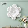 Modern Wall Art 3D Resin Flower Decoration, Floral Sculpture, Decorstion Hanging Ornament for Living Room, Home, Office Room