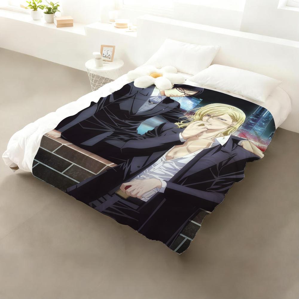 

Anime Haven t You Heard I m Sakamoto Throw Flannel Throw Blanket: Soft Kid-Friendly Warm Anti-Static All Season Washable Couch 75x90cm