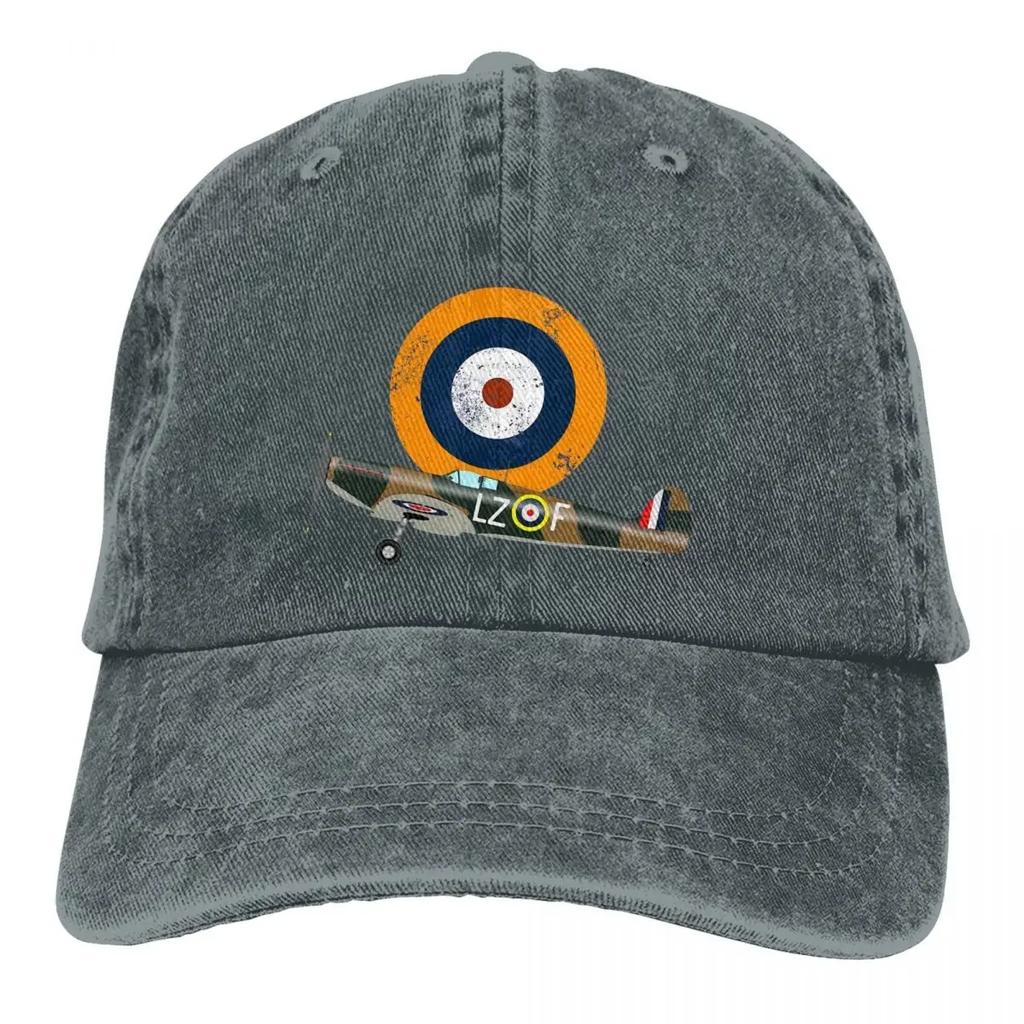 Supermarine Spitfire RAF Samolot WW2 Samolot Flugzeug MKI Usuń Czapkę z Daszkiem Unisex Kapelusze Kowbojskie Daszek Snapback Czapki dla Miłośników