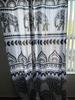 2 Stück Böhmische Vorhänge Fensterdraperien mit Mandala-Blume Elefant Tropische Pflanze Druckmuster Ösenoberteil Vorhang für Schlafzimmer