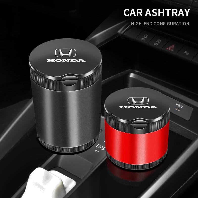 For Honda AcCar LED Ashtray Garbage Coin Storage Cup Container Cigar Ashtray For Honda Civic Fit Jazz Accord Pilot CRV Odyssey Passport