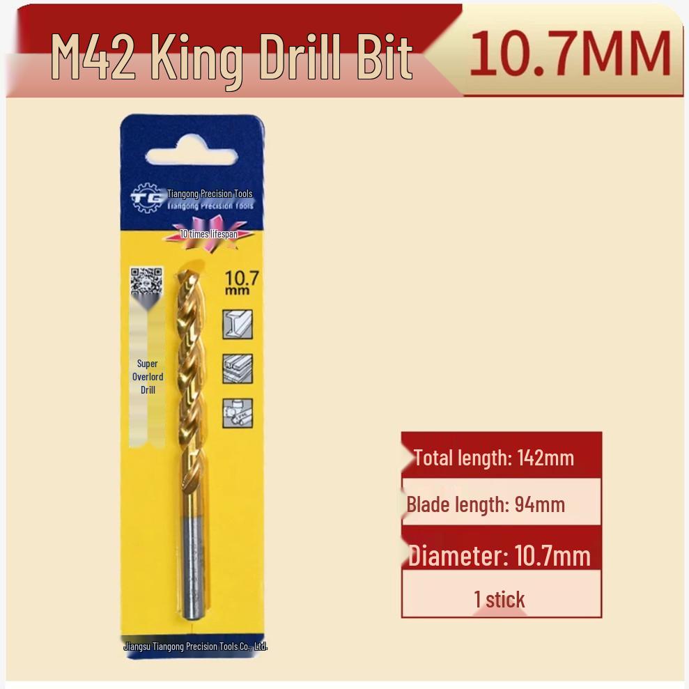 Tiangong M42 Overlord 8% Cobalt High-Speed Steel Twist Drill Bit for Stainless Steel
