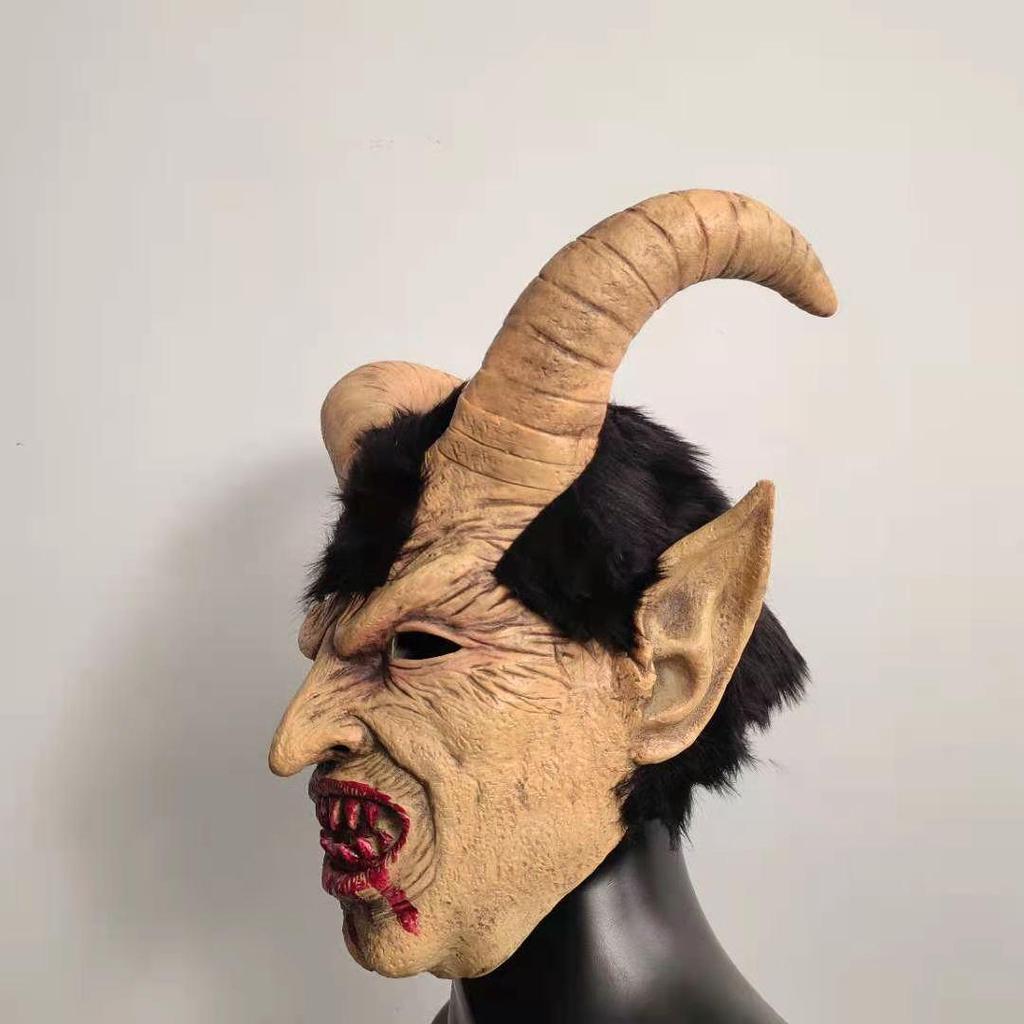 Maschera in Lattice di Lucifero - Volto Umano Horror Cosplay, Copricapo per Costume di Halloween