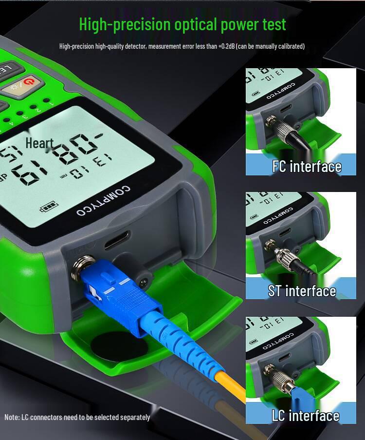 Three-in-One Network Optical Power Meter Tester AUA-MC7/M5: Mini Optical Wave Meter & Light Source Inspection (-70~+10dBm)